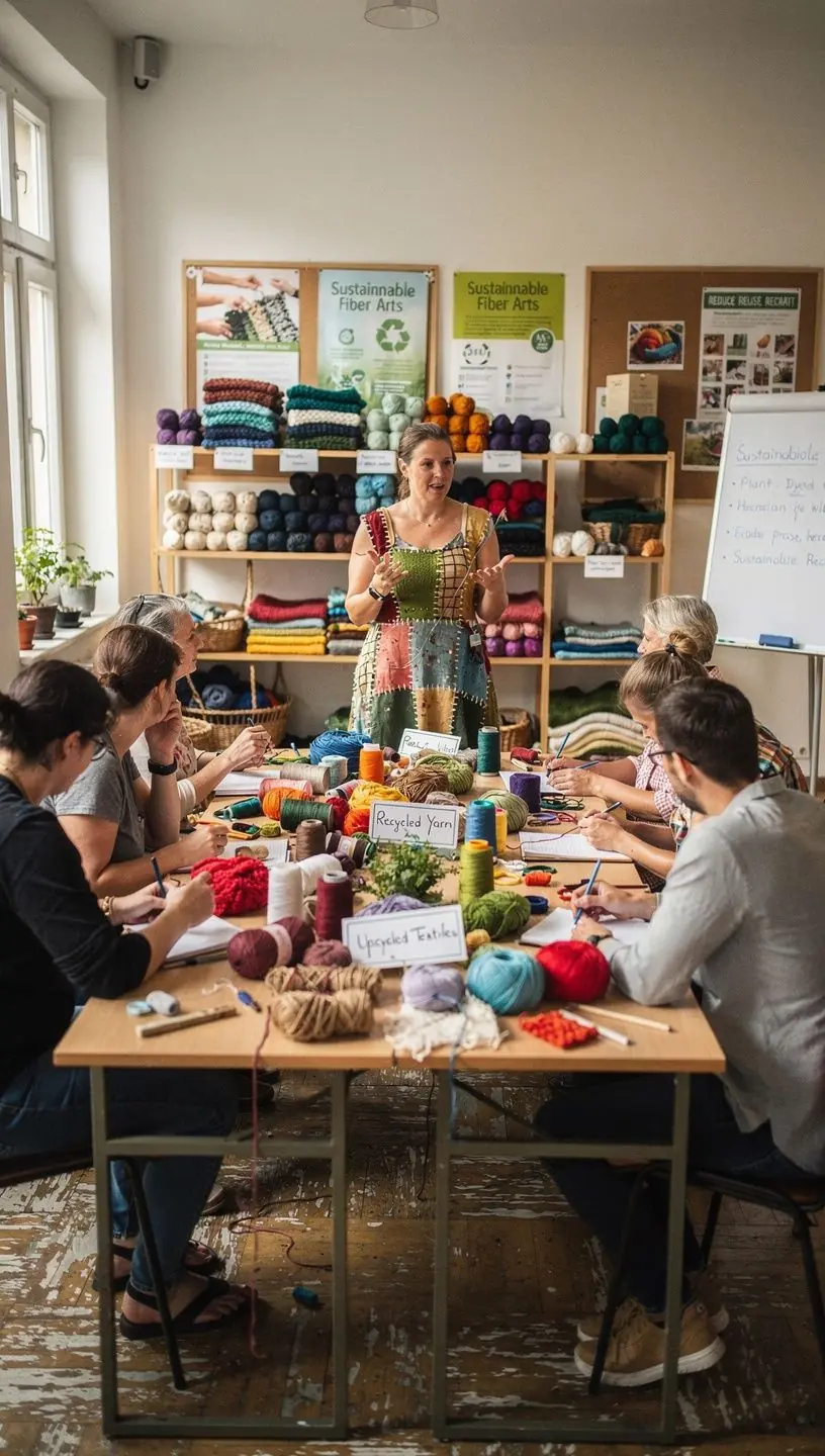 Színes fonalak és kötőtűk egy asztalon, készen állva a kreatív alkotásra.